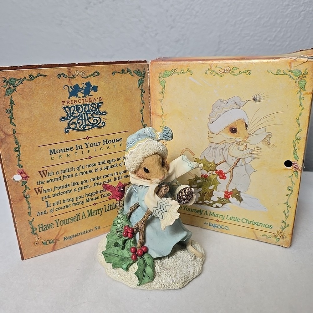 Enesco Priscilla's Mouse Tales 1996 Have Yourself Merry Little Christmas‎ 178756